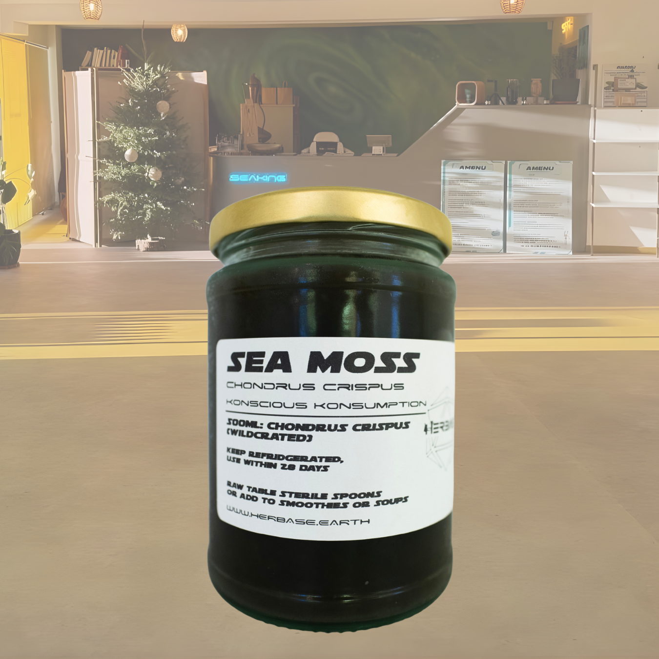 Chondrus Crispus Irish Sea Moss Gel by Herbase – nutrient-dense wildcrafted sea moss supporting immunity, energy, and cellular health