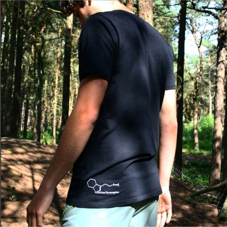 Herbase Galaxeye T-Shirt – black with Galaxy Eye logo side view