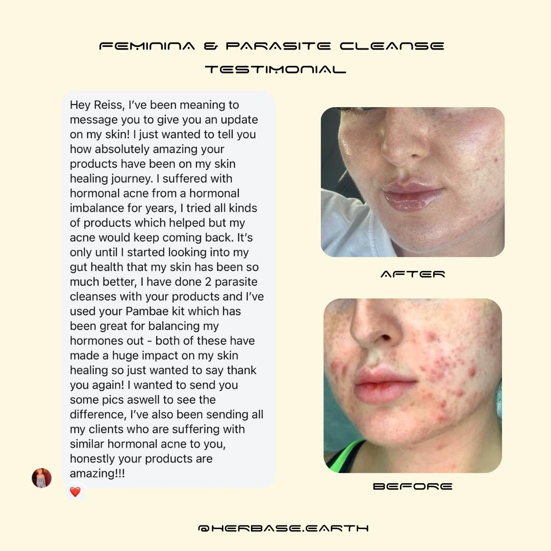 Herbase Parasite Cleanse – Magnetic Flux and Decolonise Herbal System customer testimonial highlighting positive results
